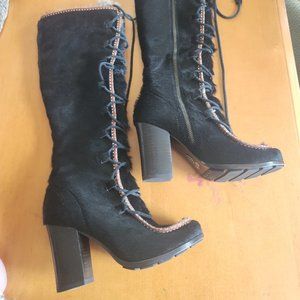 Frye rabbit fur boots